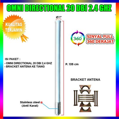 Antena Wifi Omni Directional 20 dBi 2.4 GHz Bukan Hyperlink HG2415U | Antena Bullet M2HP | Antena GrooveA 52HPn | Antena MetalG-52SHPacn