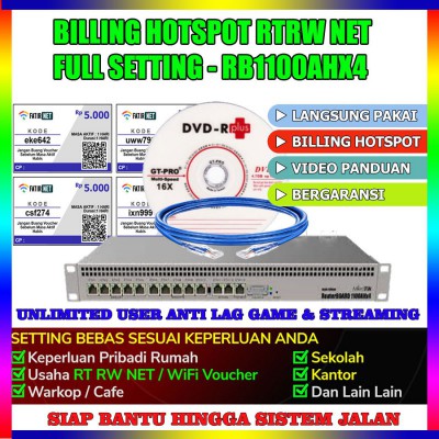 Billing Hotspot Rt Rw Net Voucher Full Setting Mikrotik RB1100AHX4 Dude Edition